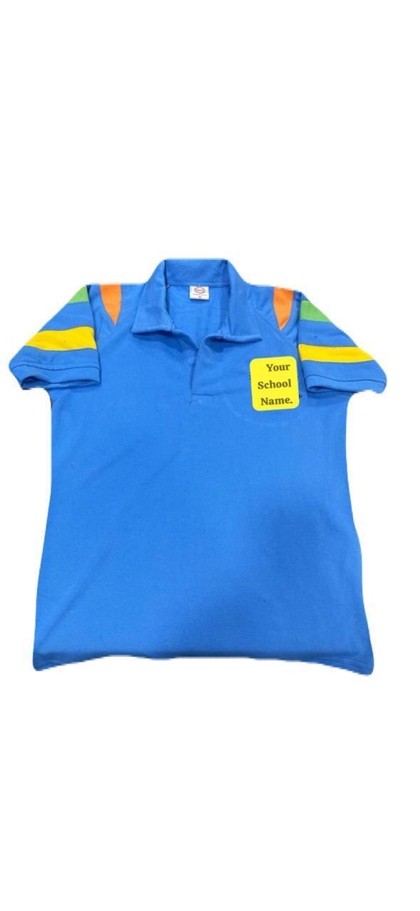 Sky Blue Sports Polo T-Shirt