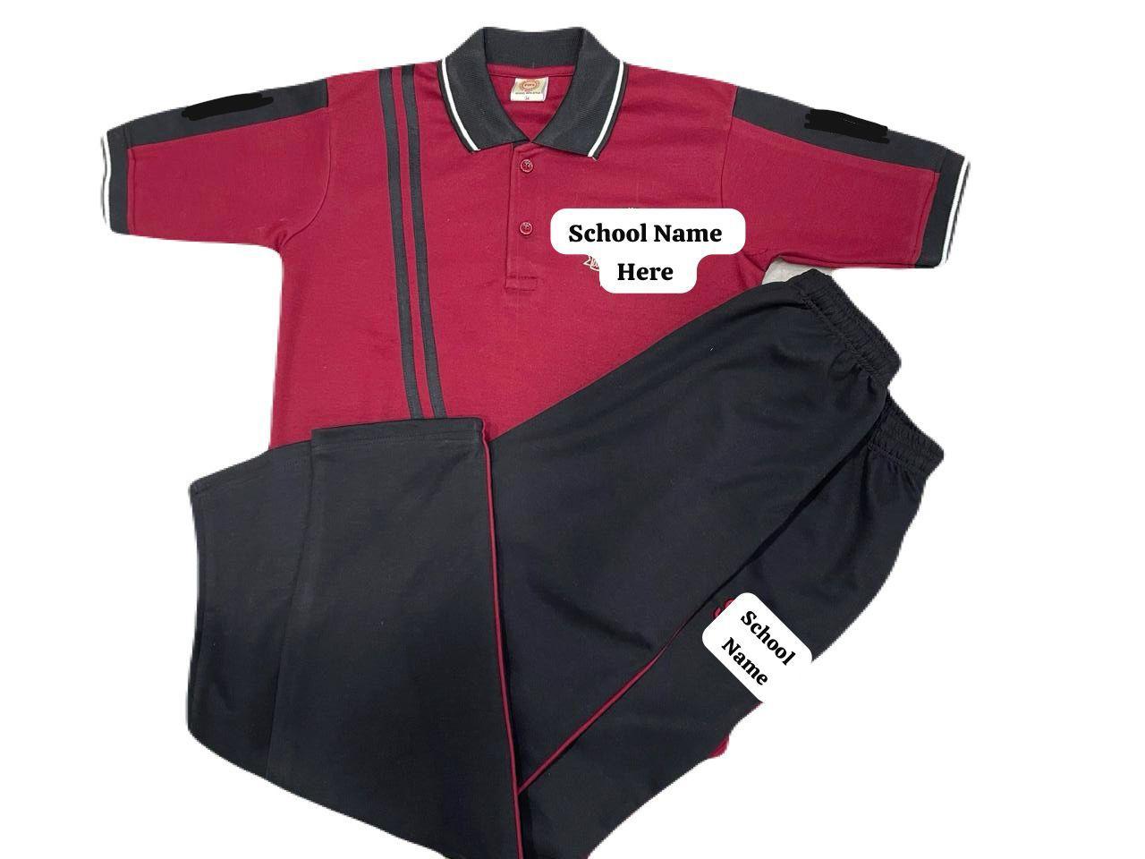 Maroon & Black School Sports Uniform