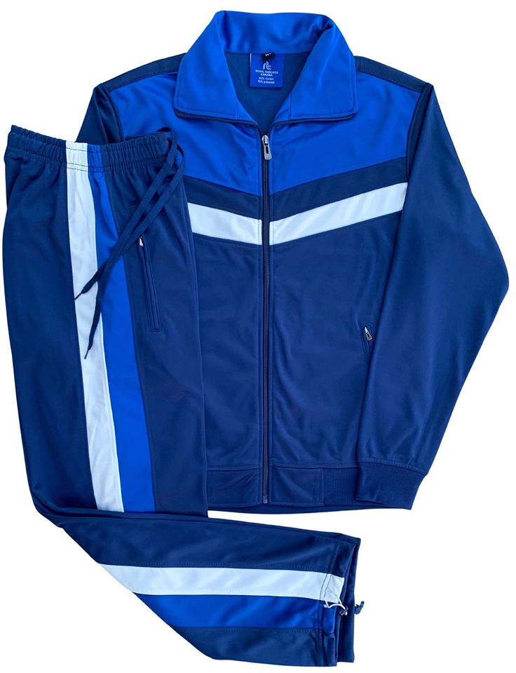 Blue Triple Stripe Training Tracksuit